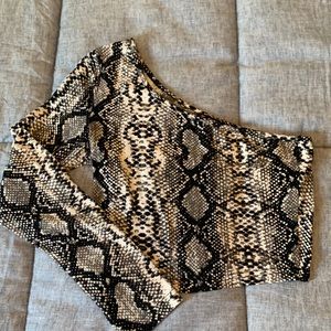 Shein Reptile Print Crop Top